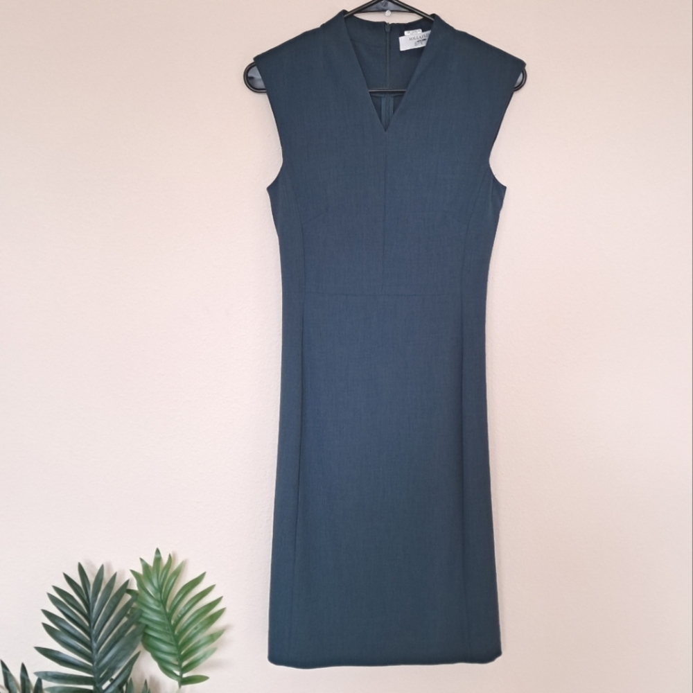 MM.LaFleur Sleeveless Teal Sheath Dress
